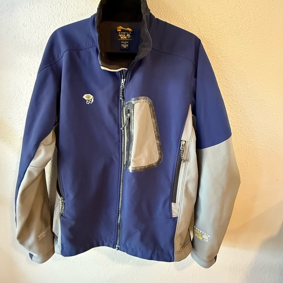 Mountain Hardwear Other - Blue and Gray Mountain Hardwear Men's Windstopper Soft Shell Jacket Size Large